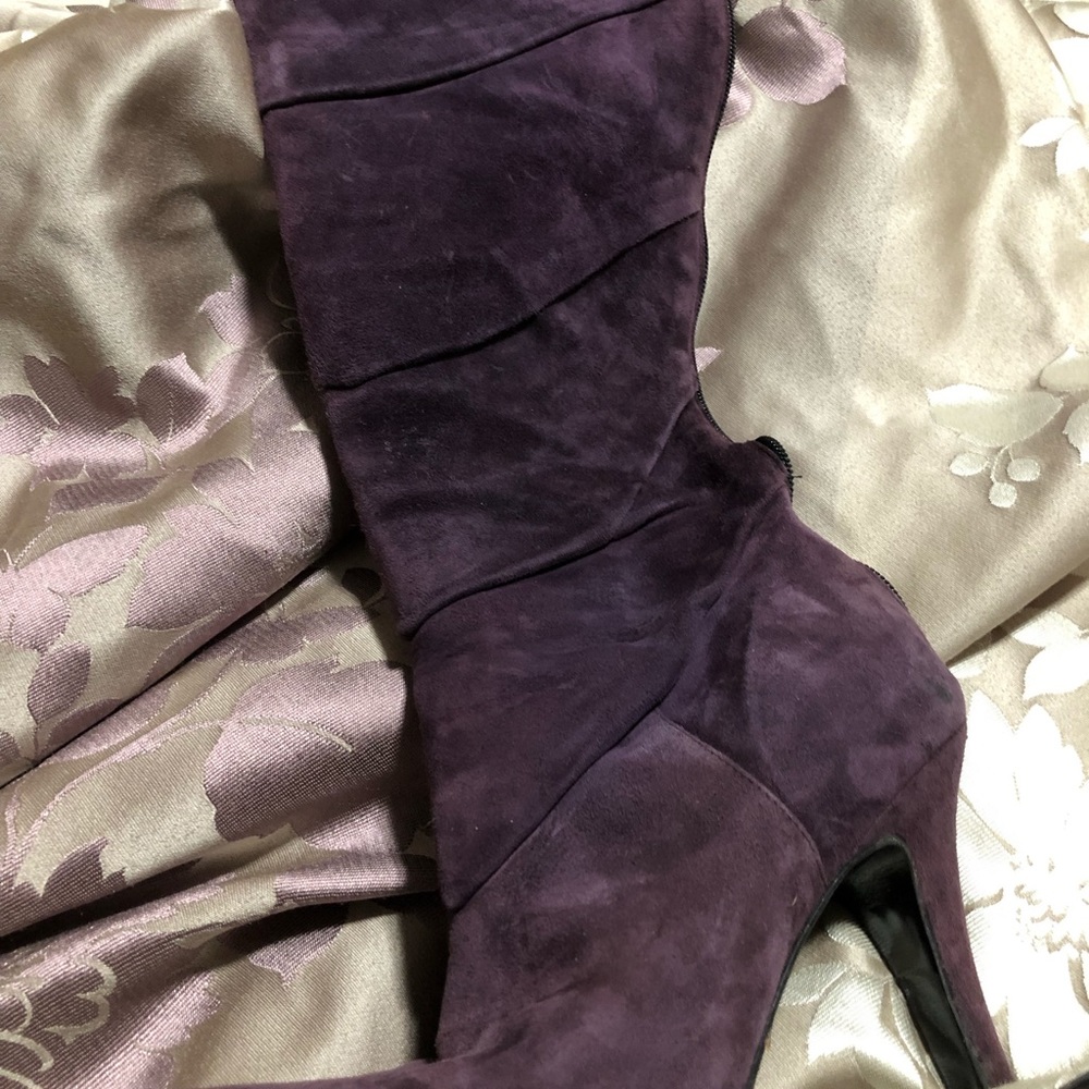 Purple Suede Boots